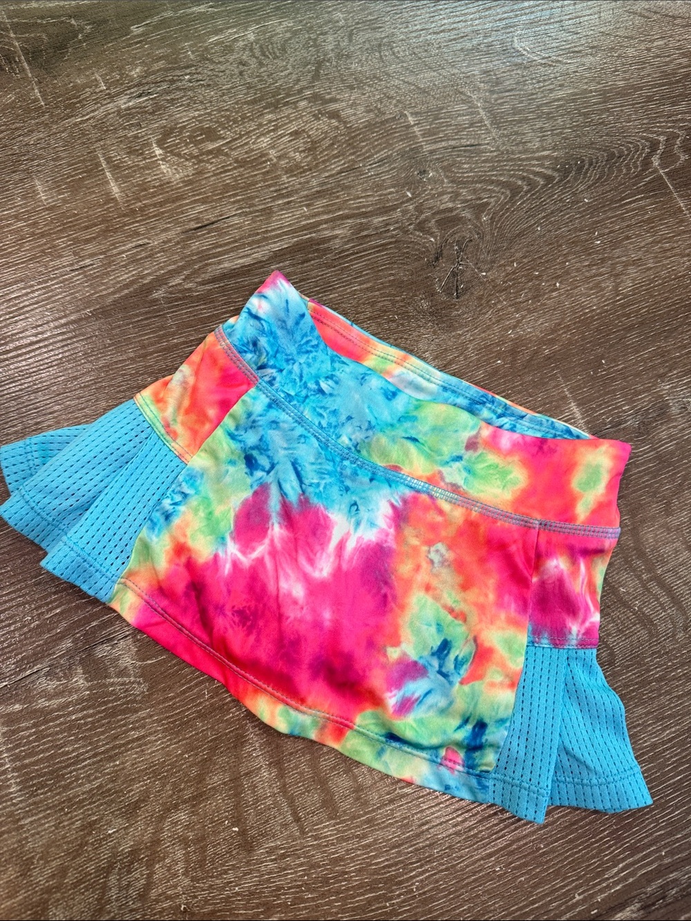 Champion Tie-Dye Skort with Blue Mesh Panels